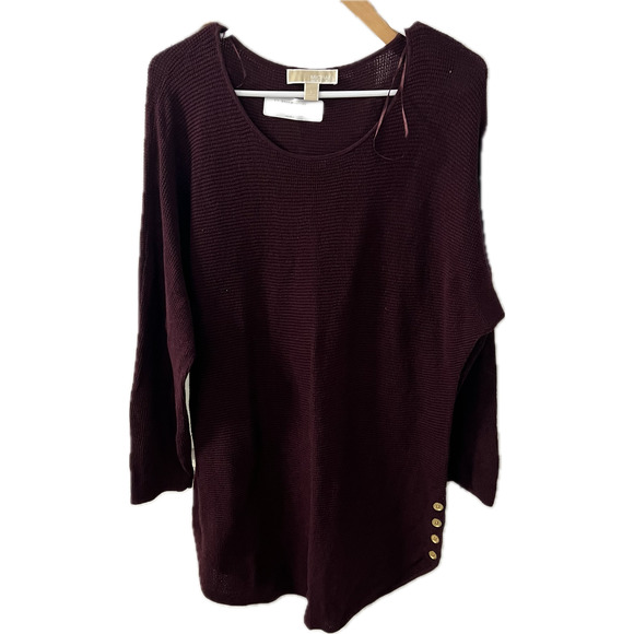 Women's Michael Kors Red/Plum Color Blouse Size L - Picture 1 of 5